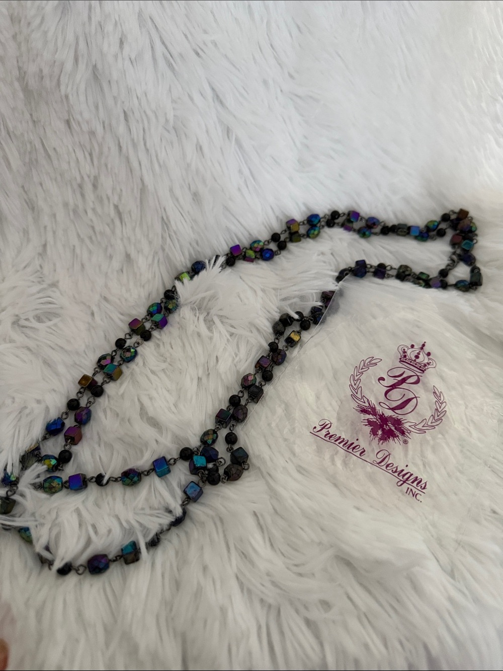 Premier Designs Iridescent Multi-Color iridescent Beaded Necklace